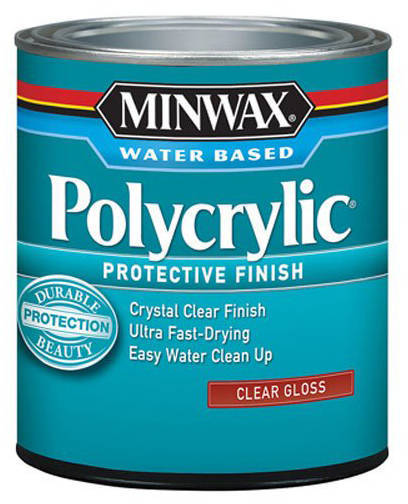 Фото Полиуретановый лак на водной основе Minwax Polycrylic Полуматовый 946 мл в интернет-магазине ToolHaus.ru